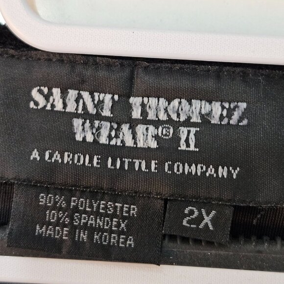 Saint Tropez Carole Little Black Velvet Cardigan 2X Button Closure Whimsigoth - Picture 6 of 9